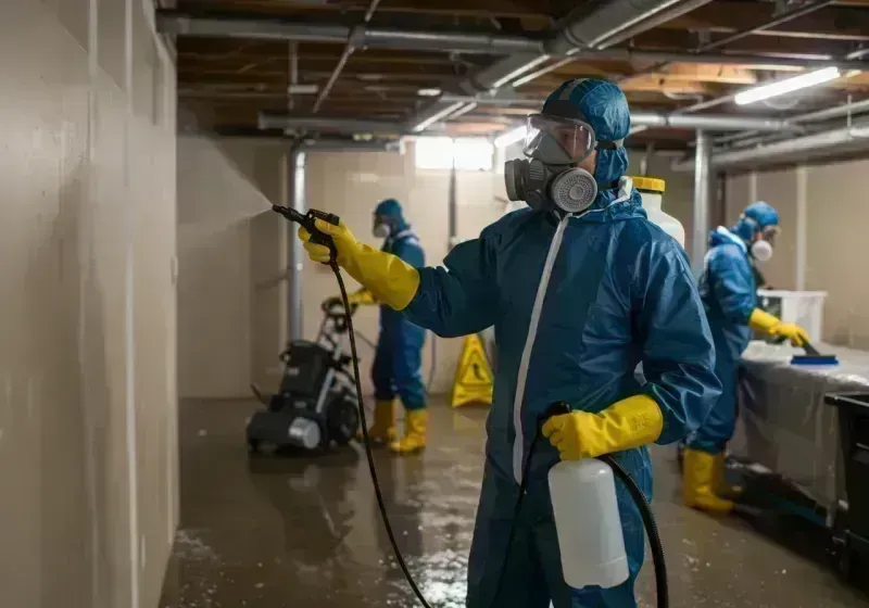 Basement Sanitization and Antimicrobial Treatment process in Peoria, IL